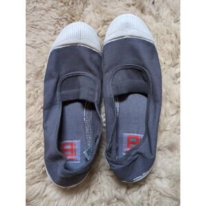 NWOT Bensimon Slip On Gray Canvas Sneaker Sz 7 Euro 38 Nautical $65